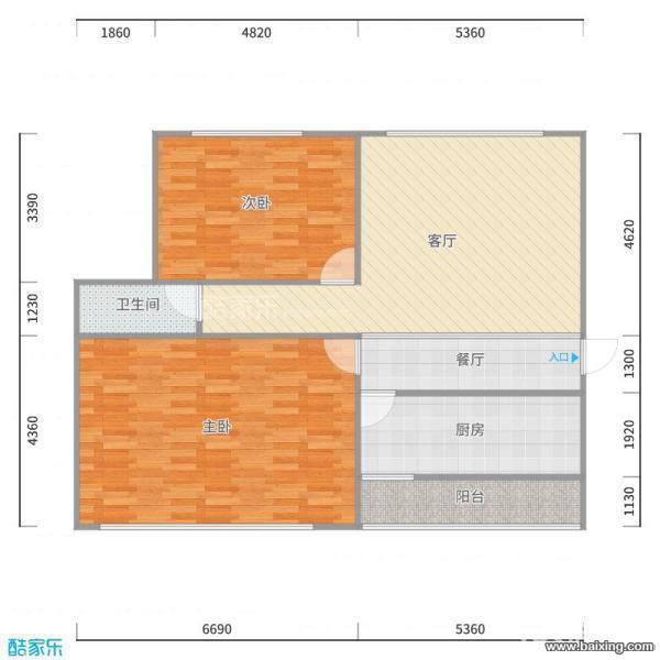 【同城地产】沃尔玛附近 标准2室没毛病 采光视野好